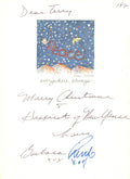 Ringo Starr and Barbara Bach signed Christmas Card