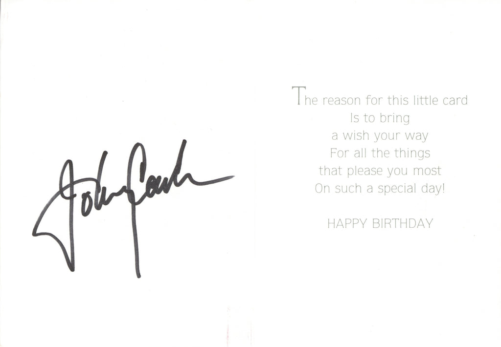 Johnny Cash Signed Birthday Card
