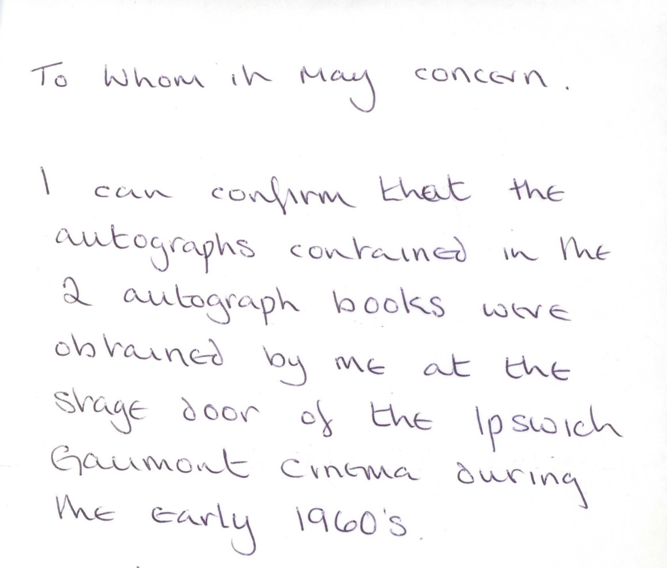 John Lennon Ipswich Autograph 1963