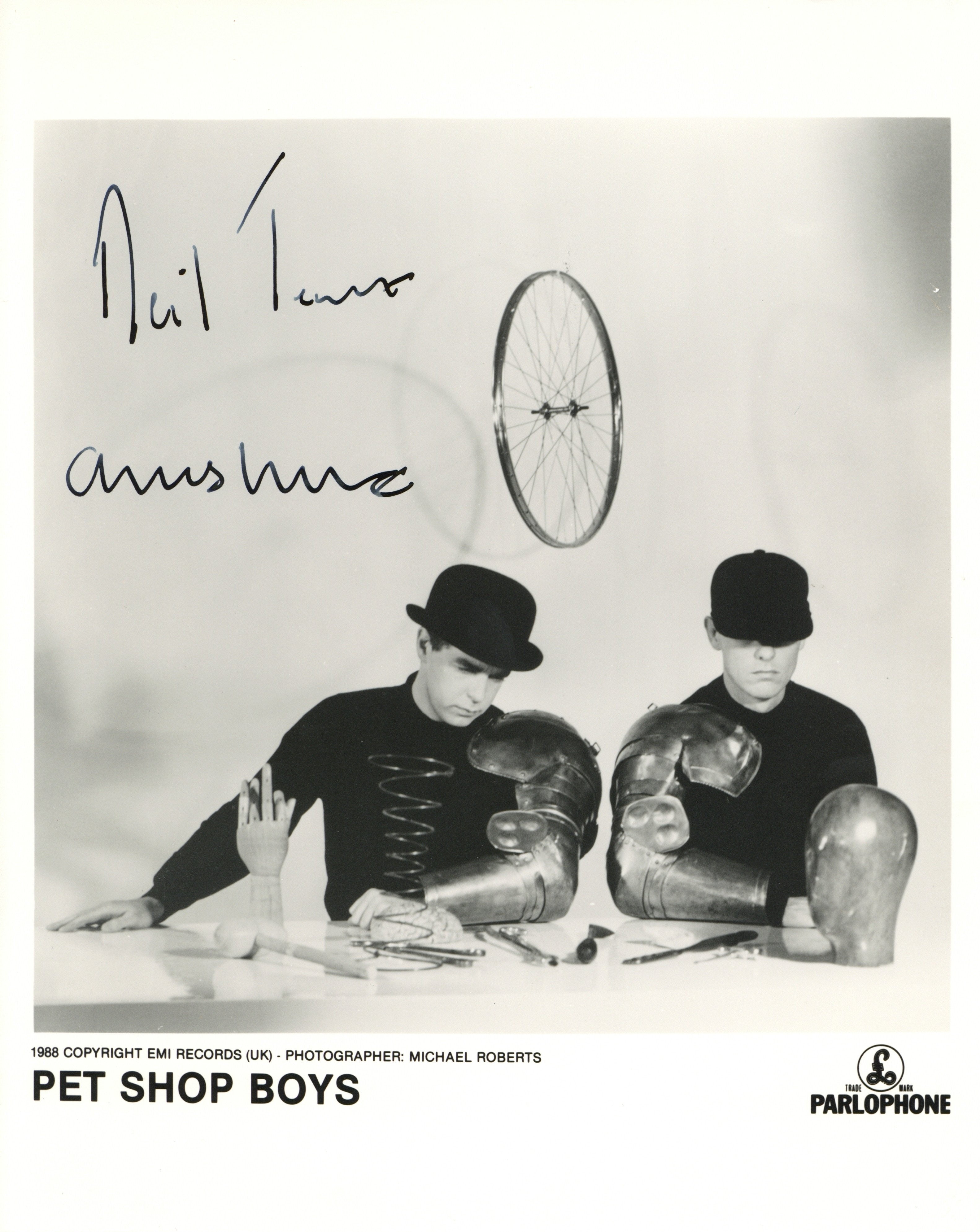 Pet Shop Boys signed promotional photograph