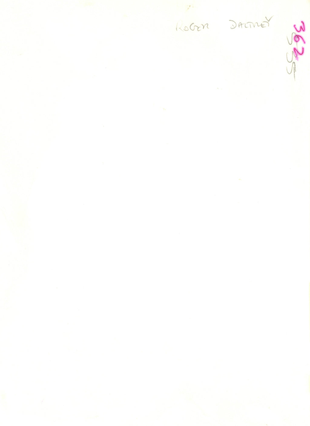 Roger Daltrey signed Photograph