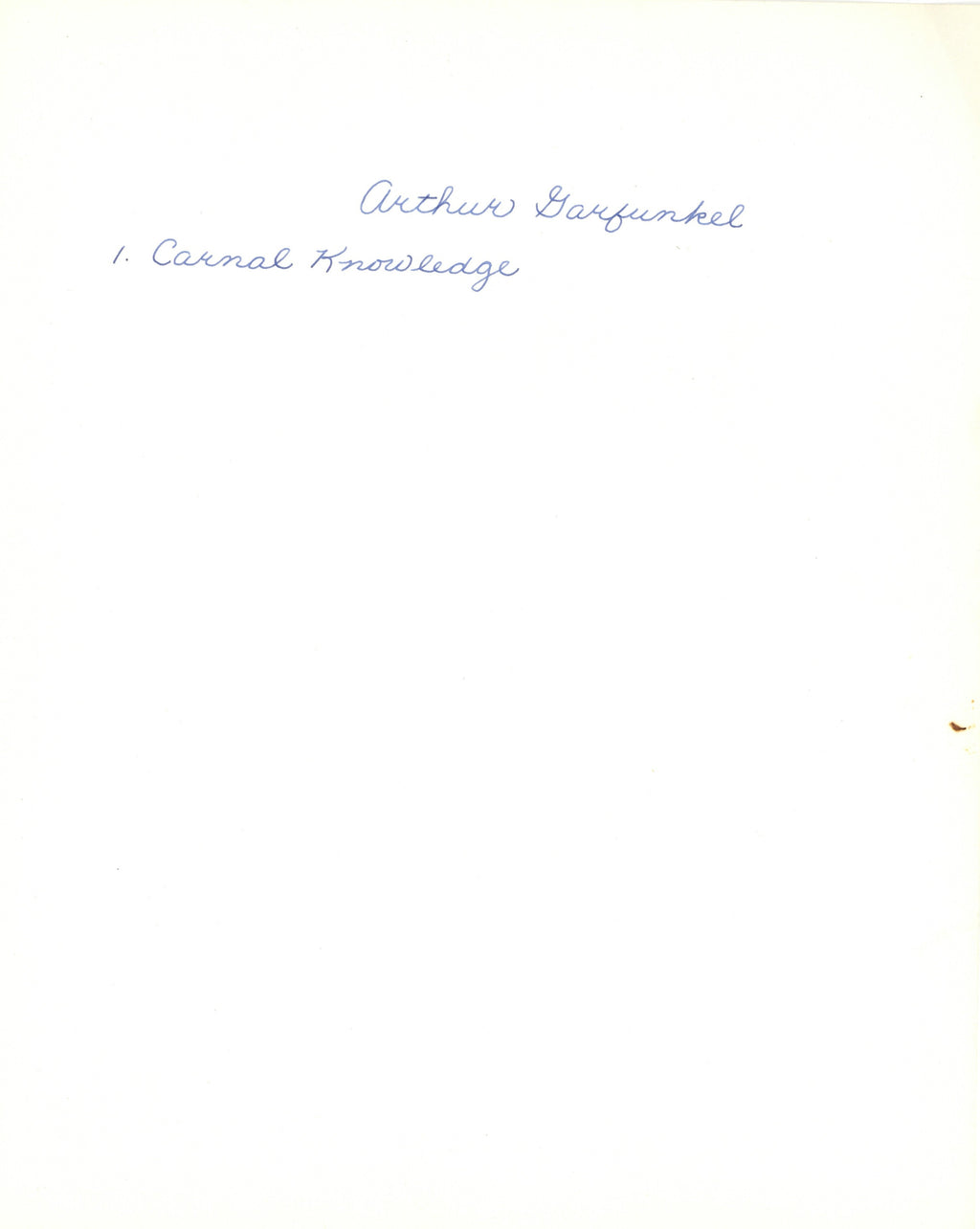 Art Garfunkel signed promotional photograph