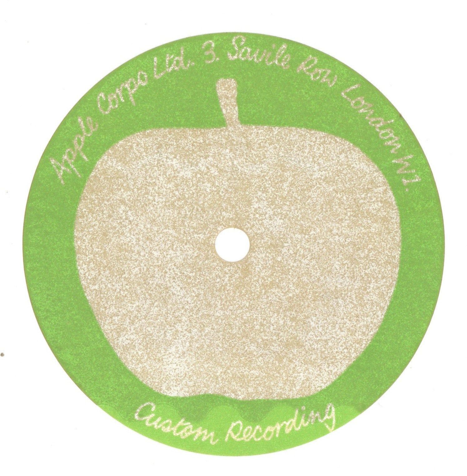 Apple Corps Unused Custom Recording Label Sticker