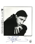 Pete Townshend signed promotional photograph