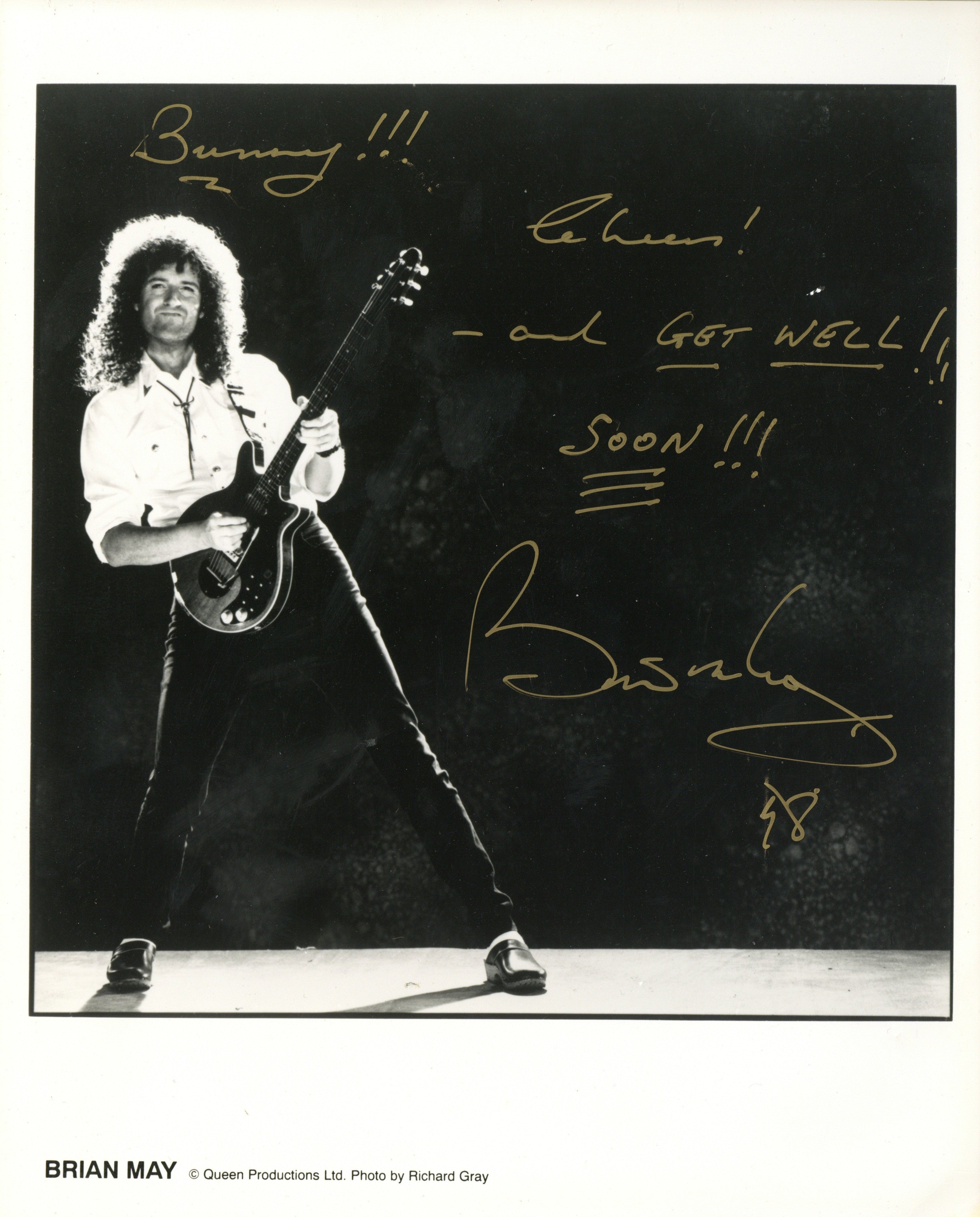Brian May Signed Photograph, 1998