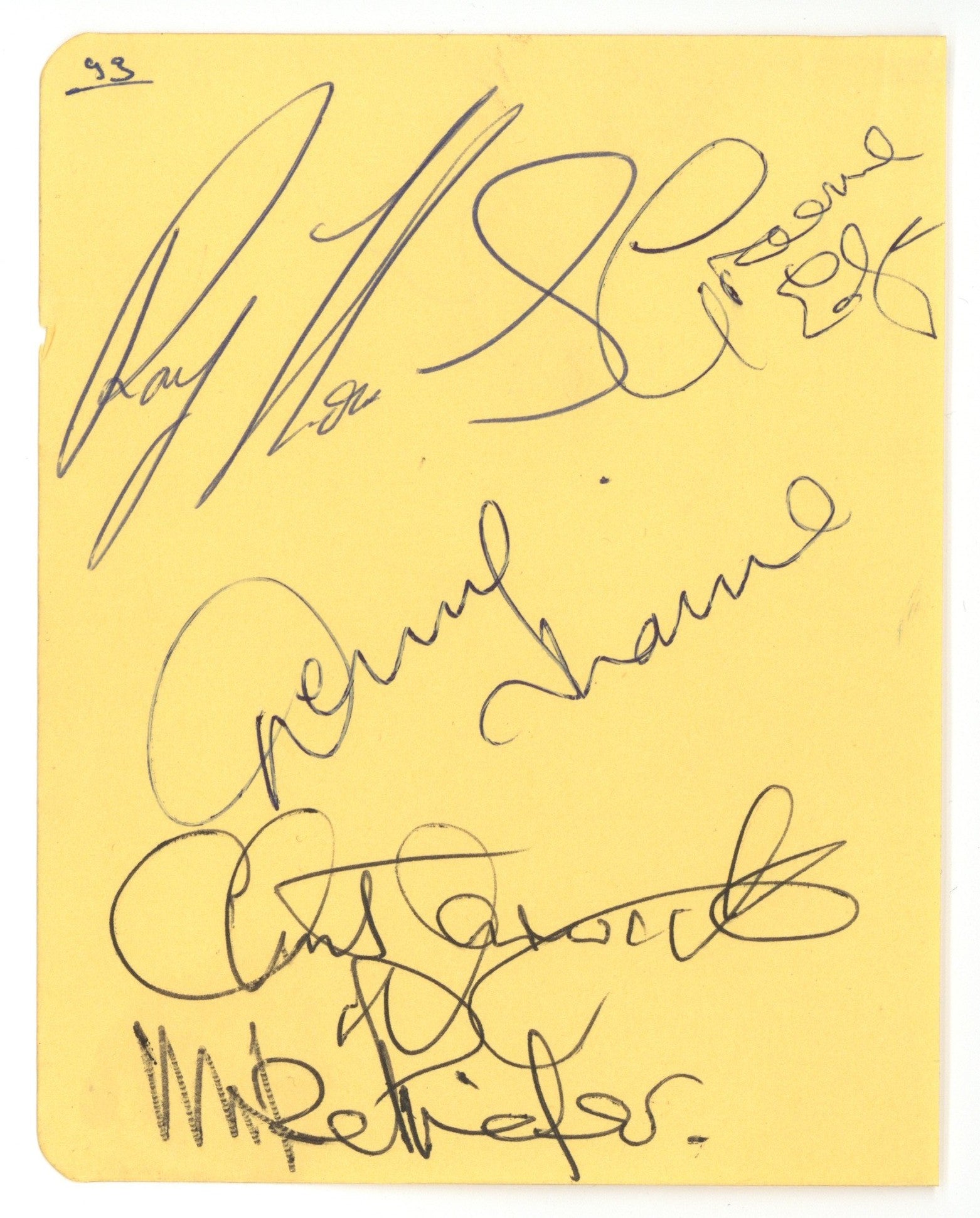 The Moody Blues Autographs, 1964