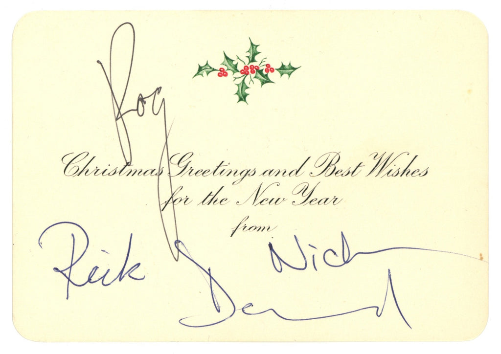 Pink Floyd Signed Christmas Card 1969