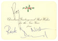Pink Floyd Signed Christmas Card 1969