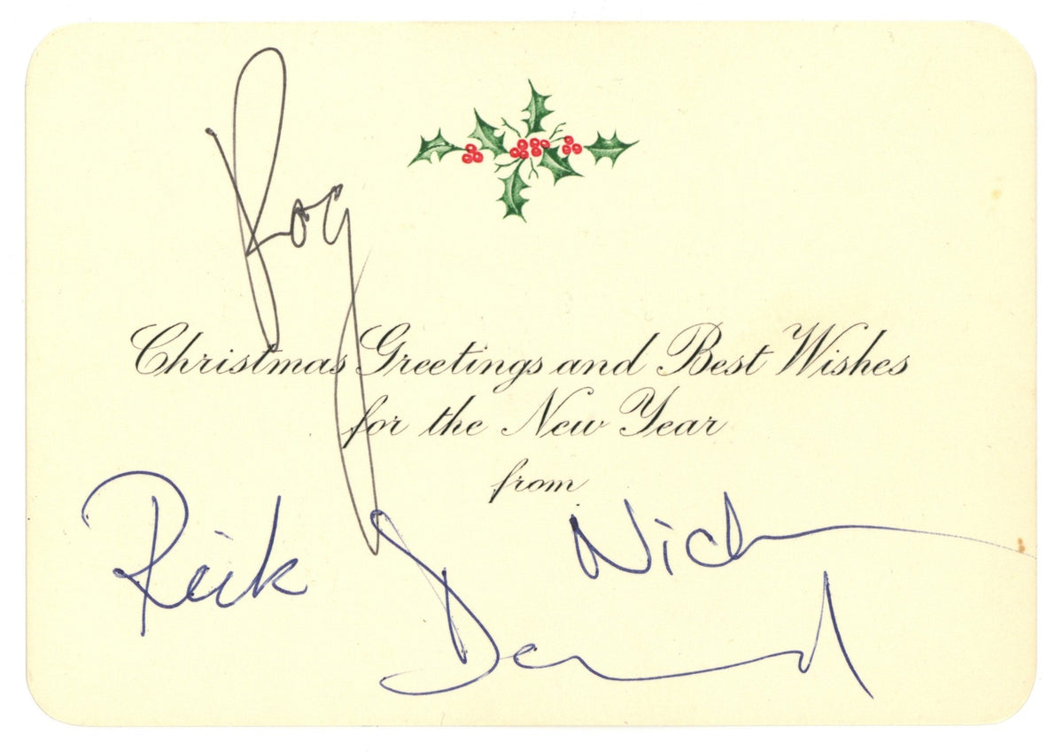 Pink Floyd Signed Christmas Card 1969
