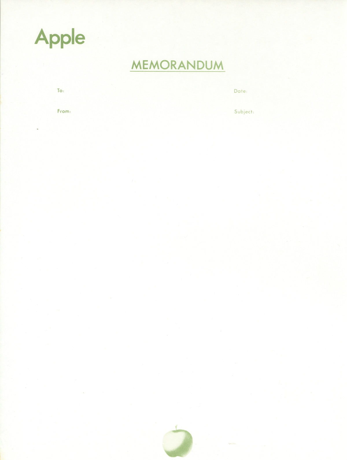 The Beatles Apple Corps Ltd. Memorandum Paper