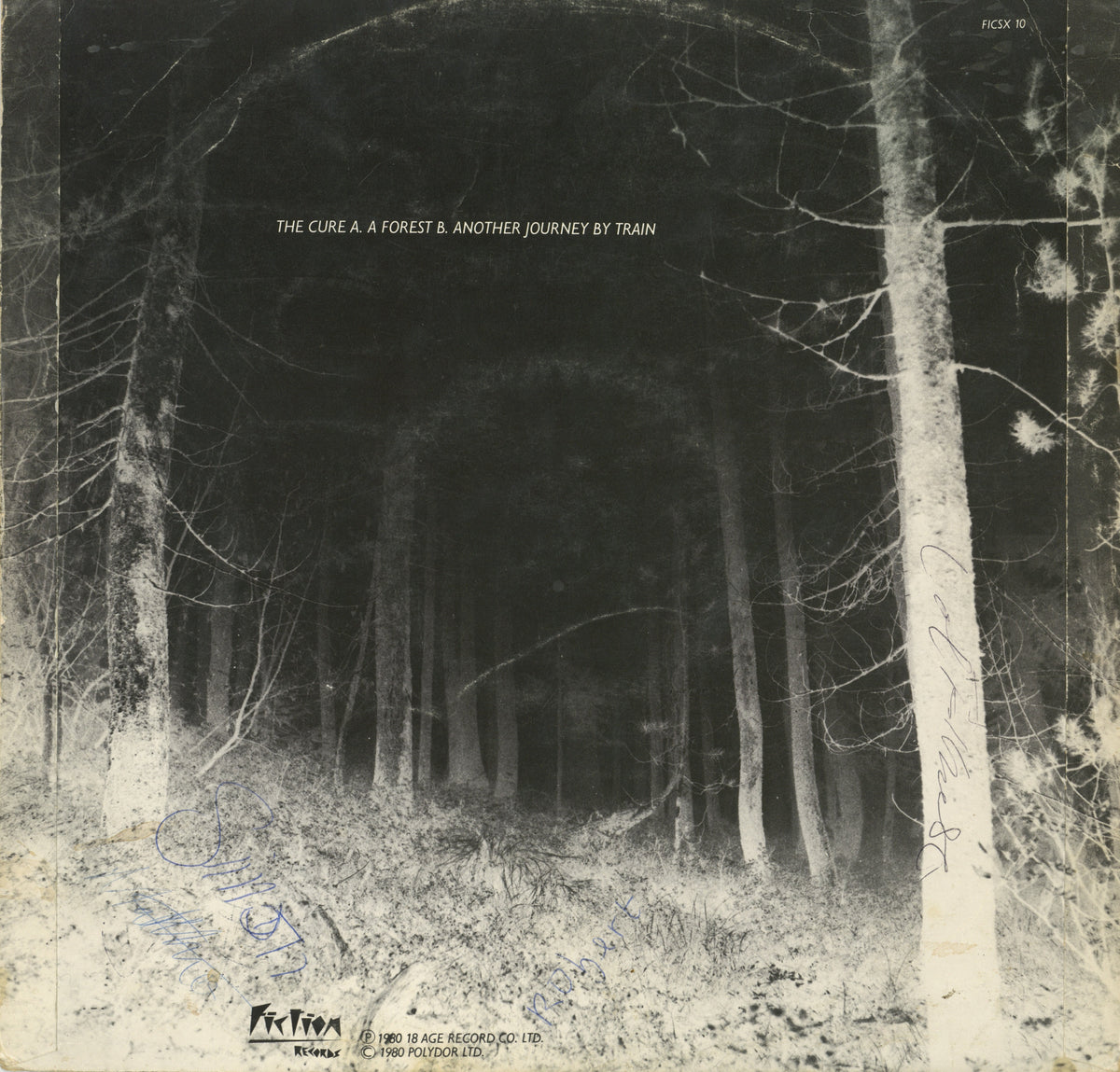 The Cure signed “A Forest” Single 1980