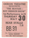 The Beatles Roy Orbison Show ticket stub 1963
