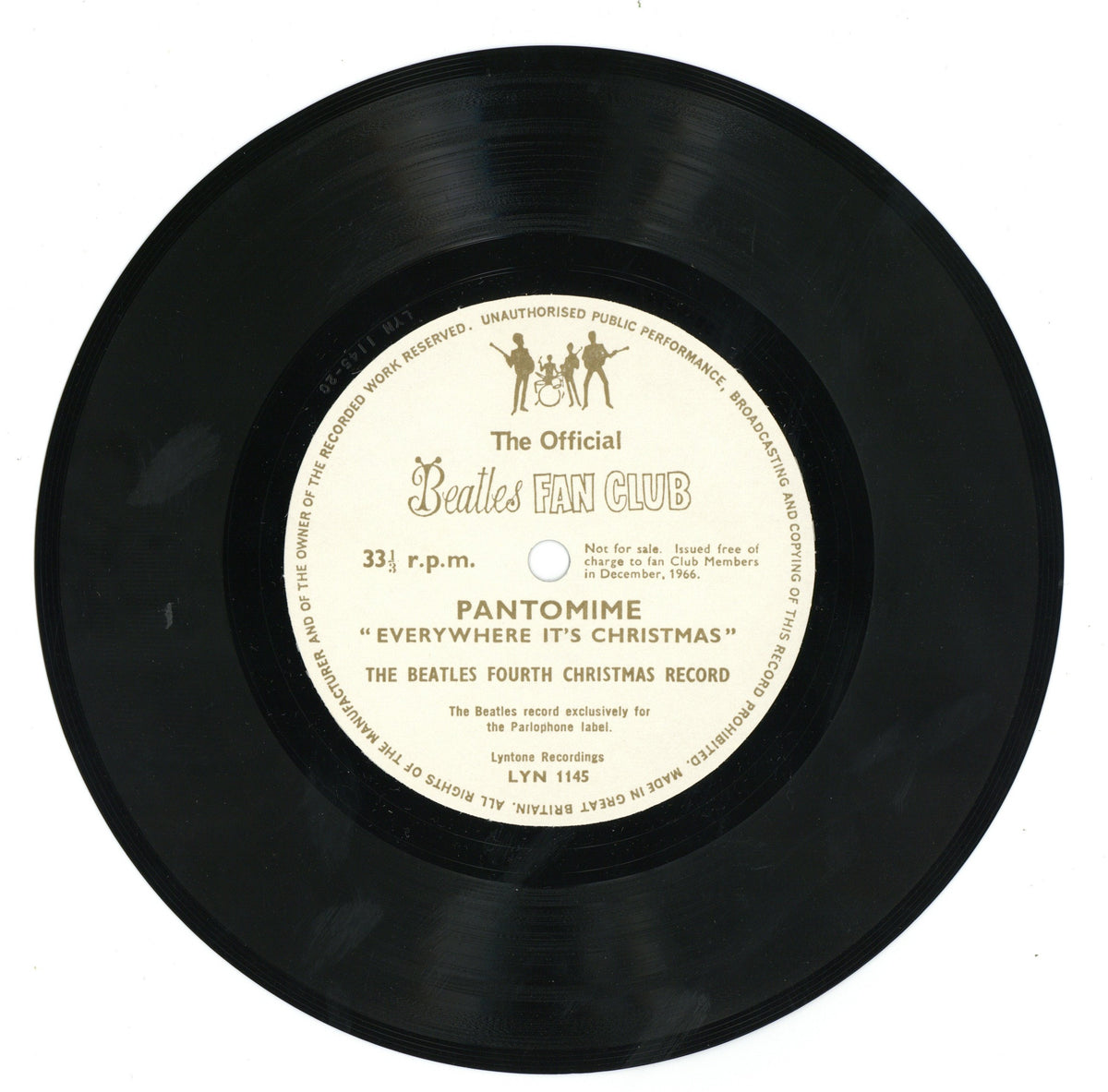 The Beatles "Pantomime: Everywhere It's Christmas" Flexi 1966