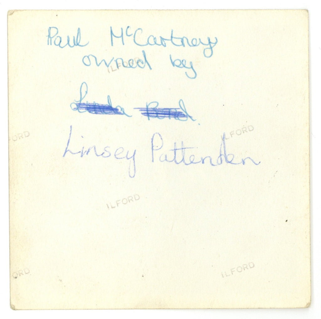 Paul McCartney Twickenham Film Studios Snapshot photograph 1964