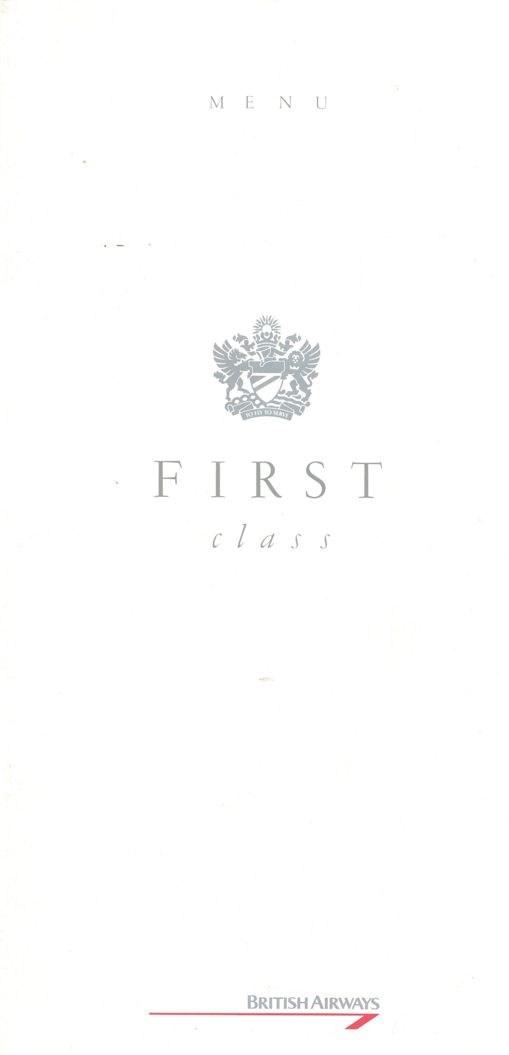Johnny Marr and Mick Hucknall signed British Airways First Class menu booklet 1990