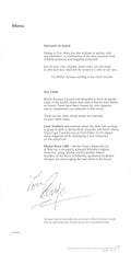 Ringo Starr signed British Airways First Class in-flight menu Booklet