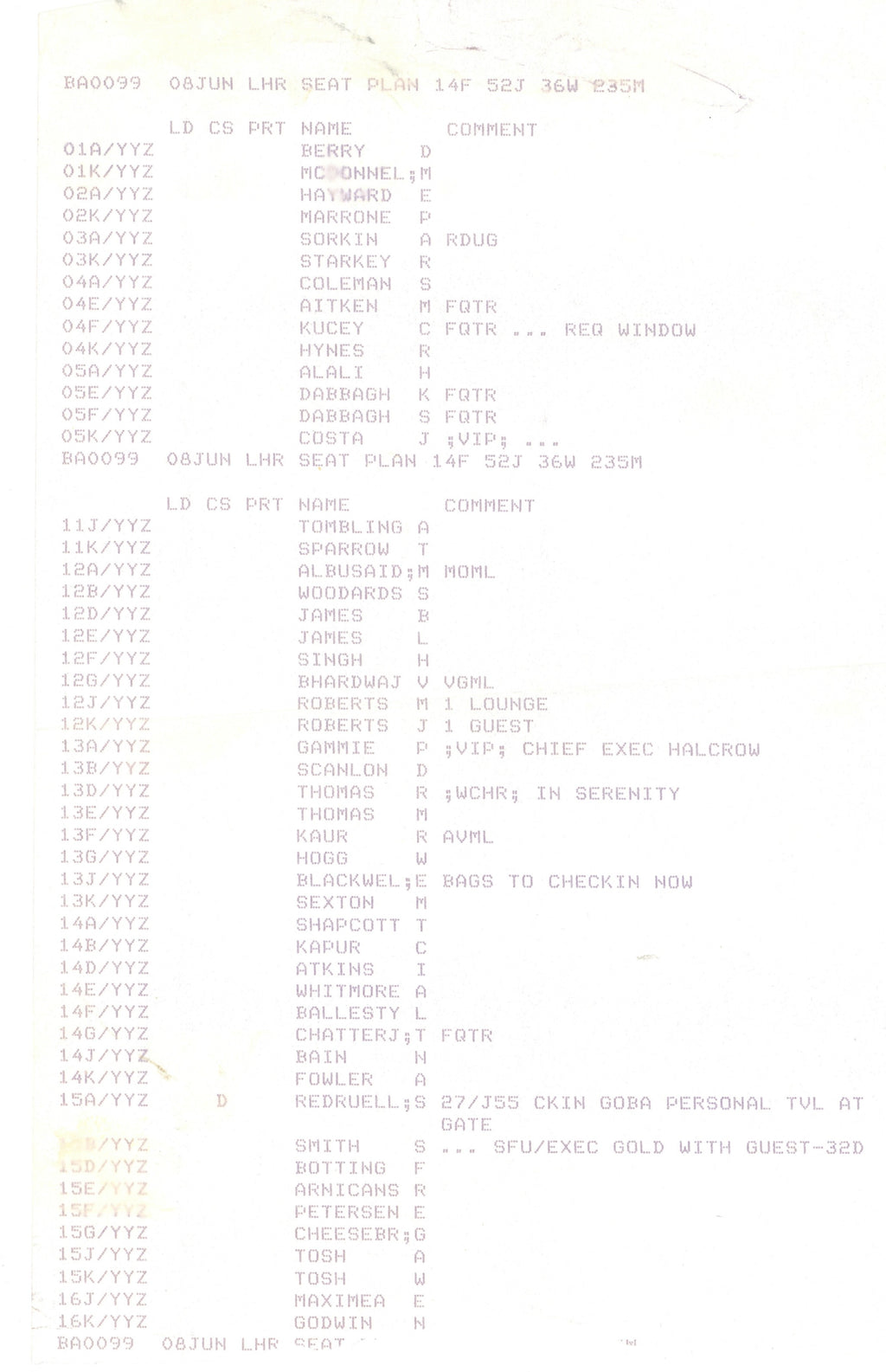 Ringo Starr signed British Airways First Class in-flight menu Booklet