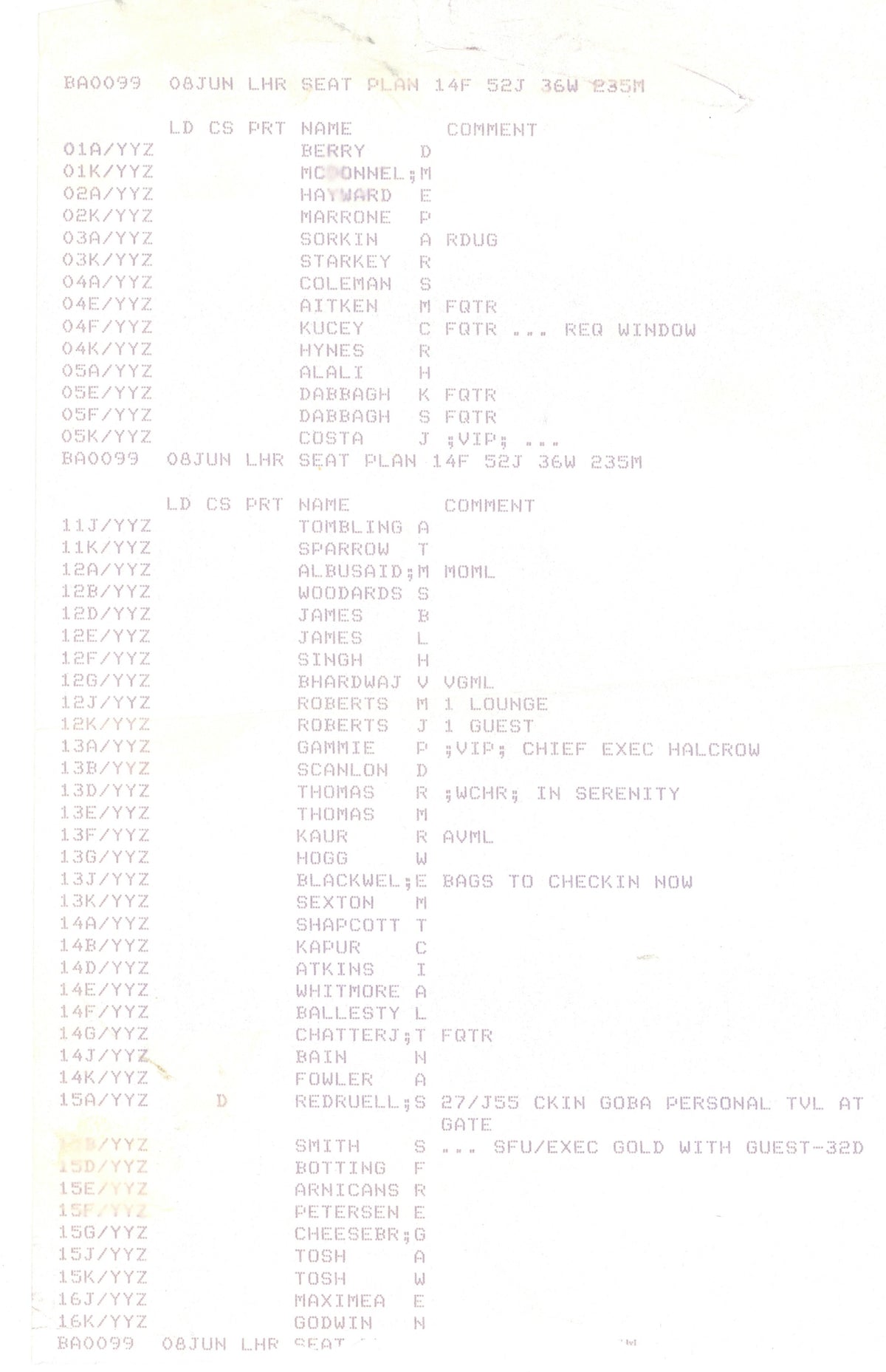 Ringo Starr signed British Airways First Class in-flight menu Booklet