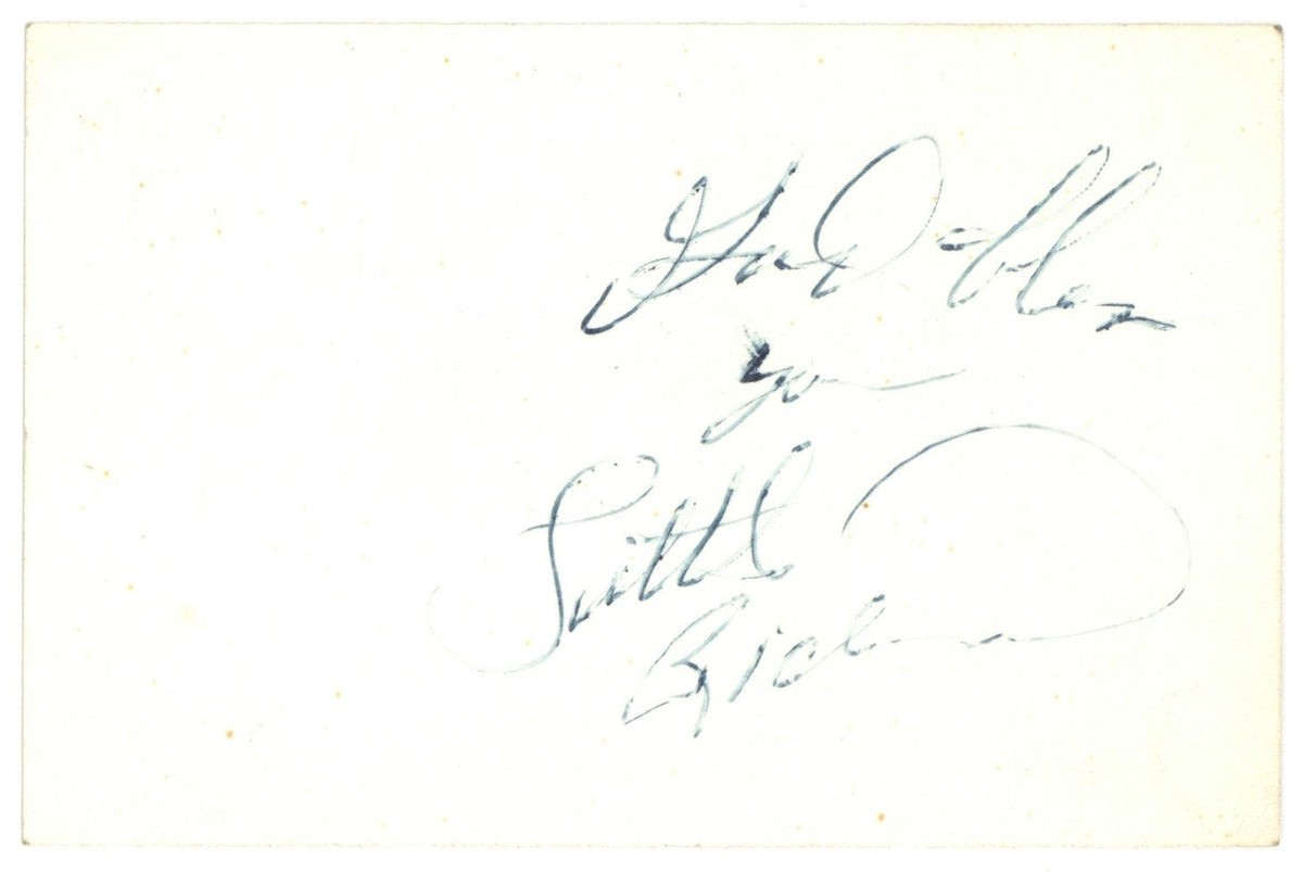 Little Richard signed business card