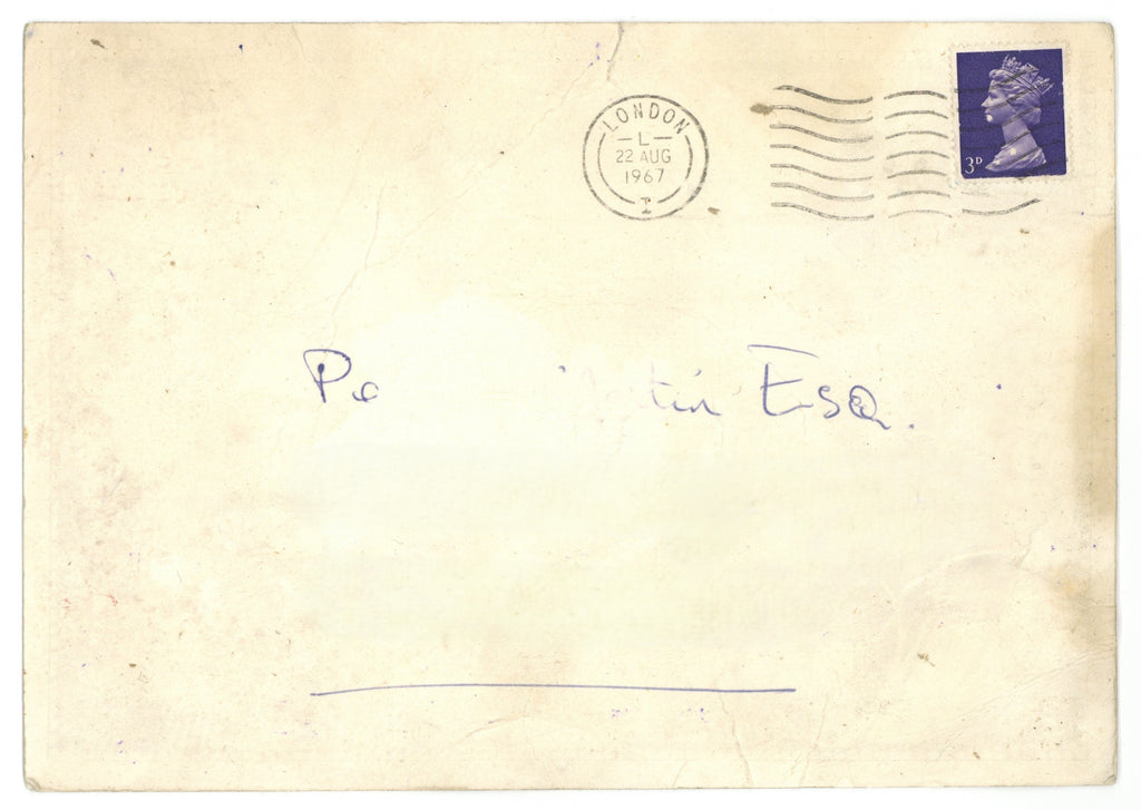 The Move 1967 promotional postcard for the single "Flowers in the Rain"