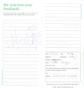 Mick Jagger signed Gatwick Airport Feedback Booklet