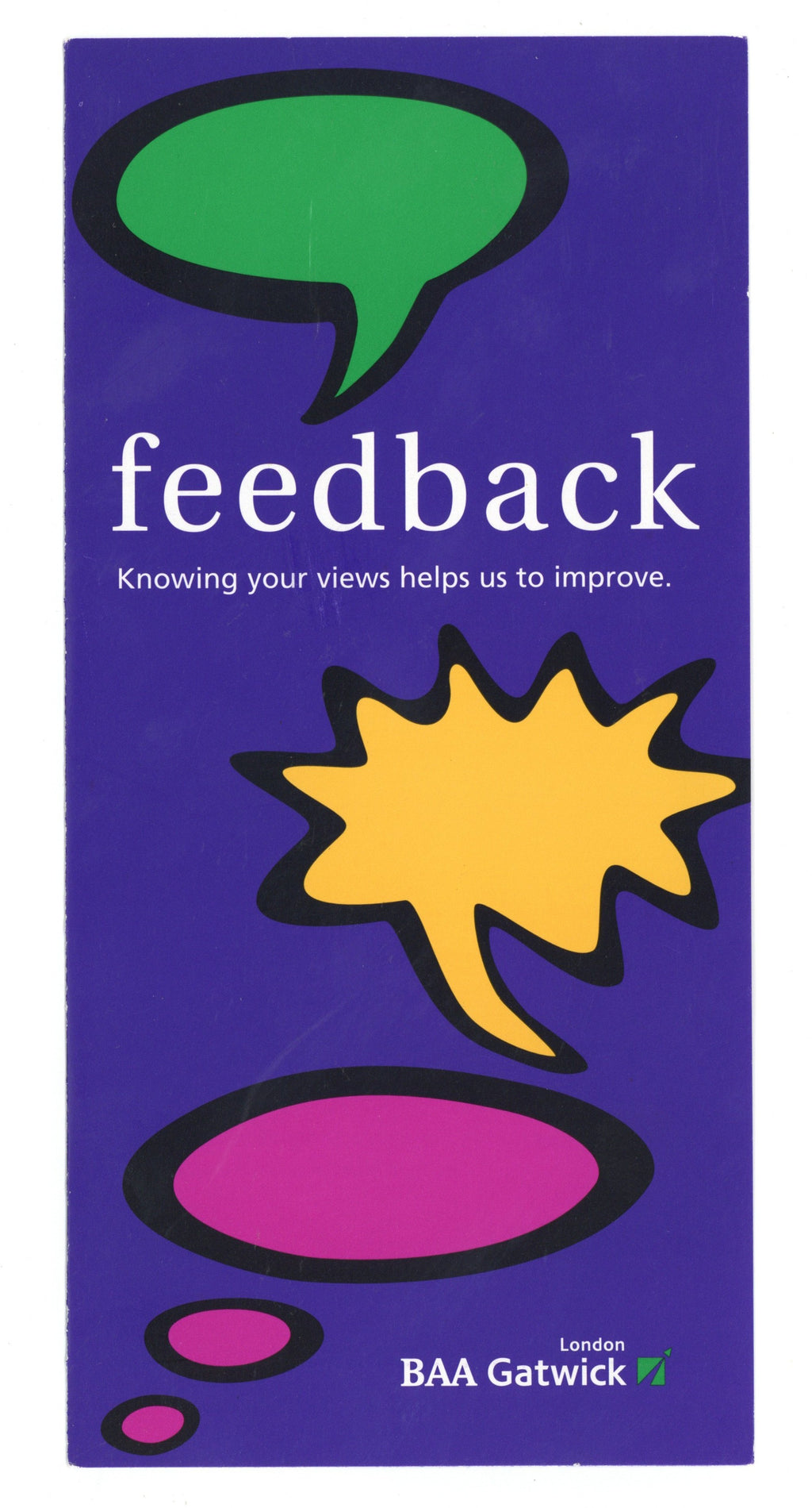 Mick Jagger signed Gatwick Airport Feedback Booklet
