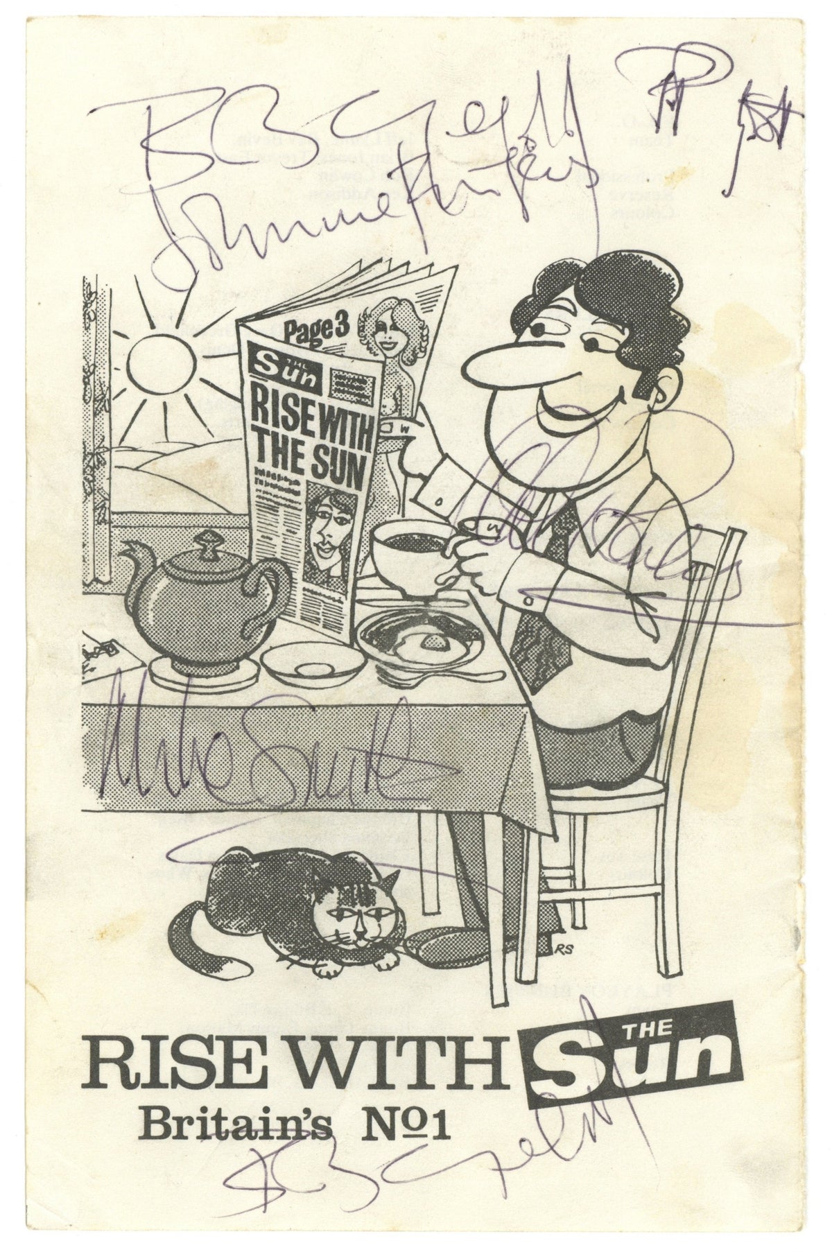 Wembley Football Tournament programme 1978 signed by Bob Geldof, Phil Lynott and others