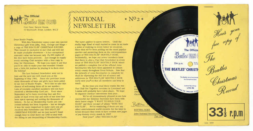 The Beatles Christmas Flexi Record 1963