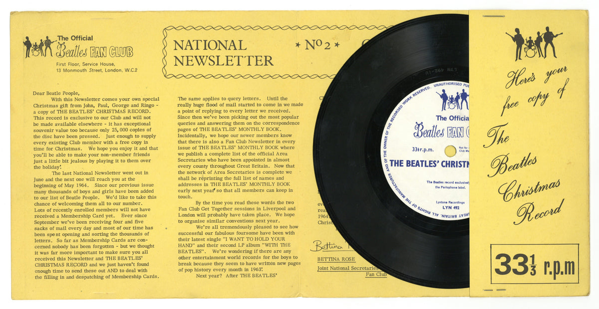 The Beatles Christmas Flexi Record 1963