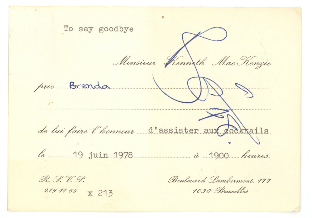 David Bowie Brussels Autograph 12th June 1978