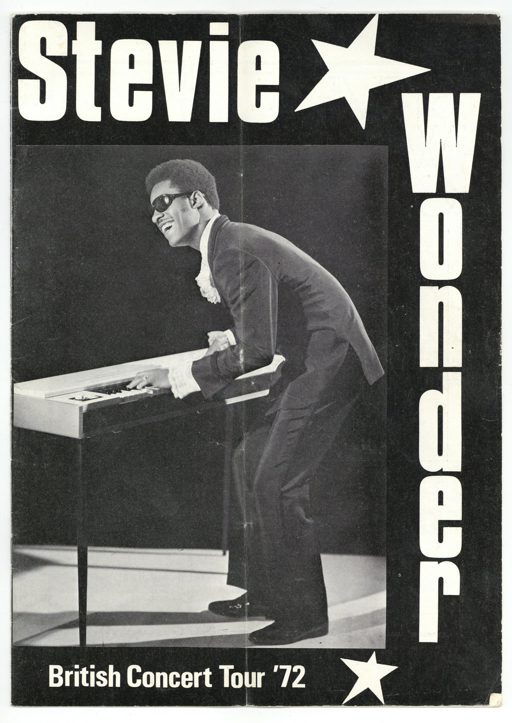 Stevie Wonder signed and inscribed British Concert Tour '72 programme