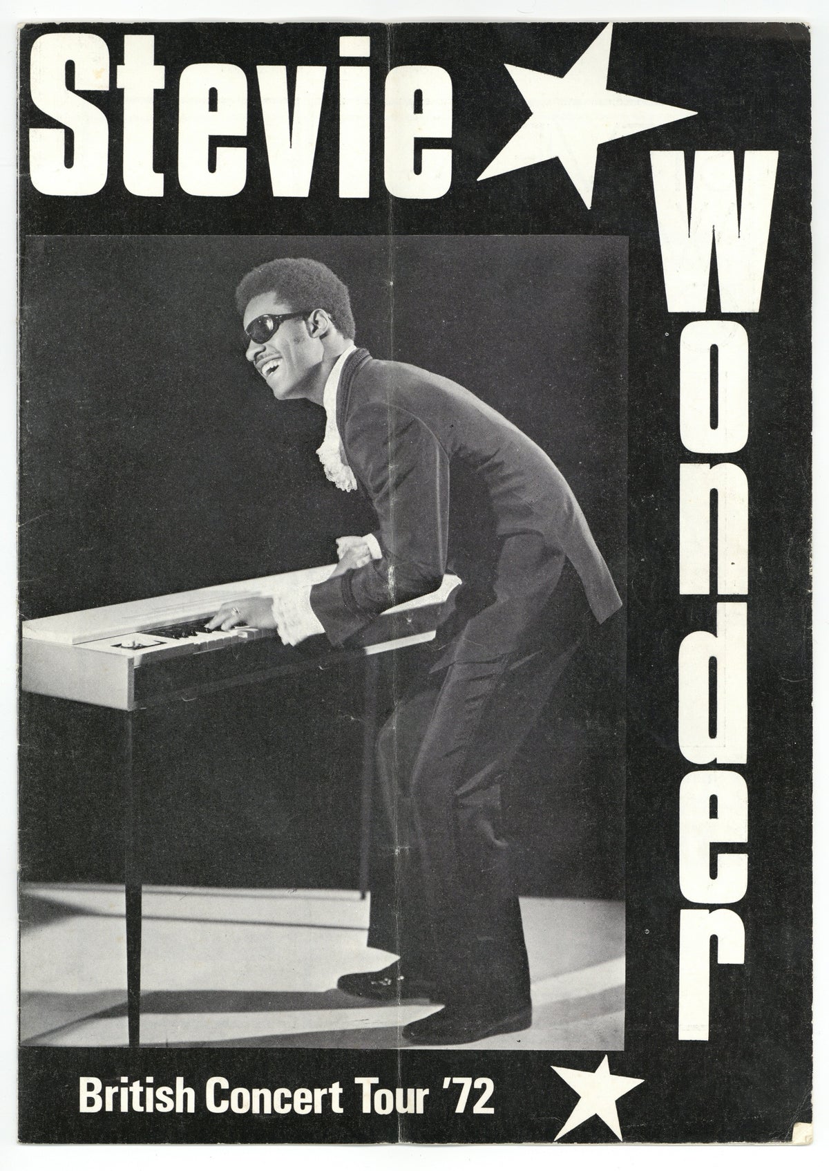 Stevie Wonder signed and inscribed British Concert Tour '72 programme