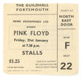 Pink Floyd The Guildhall Portsmouth Ticket Stub 1972