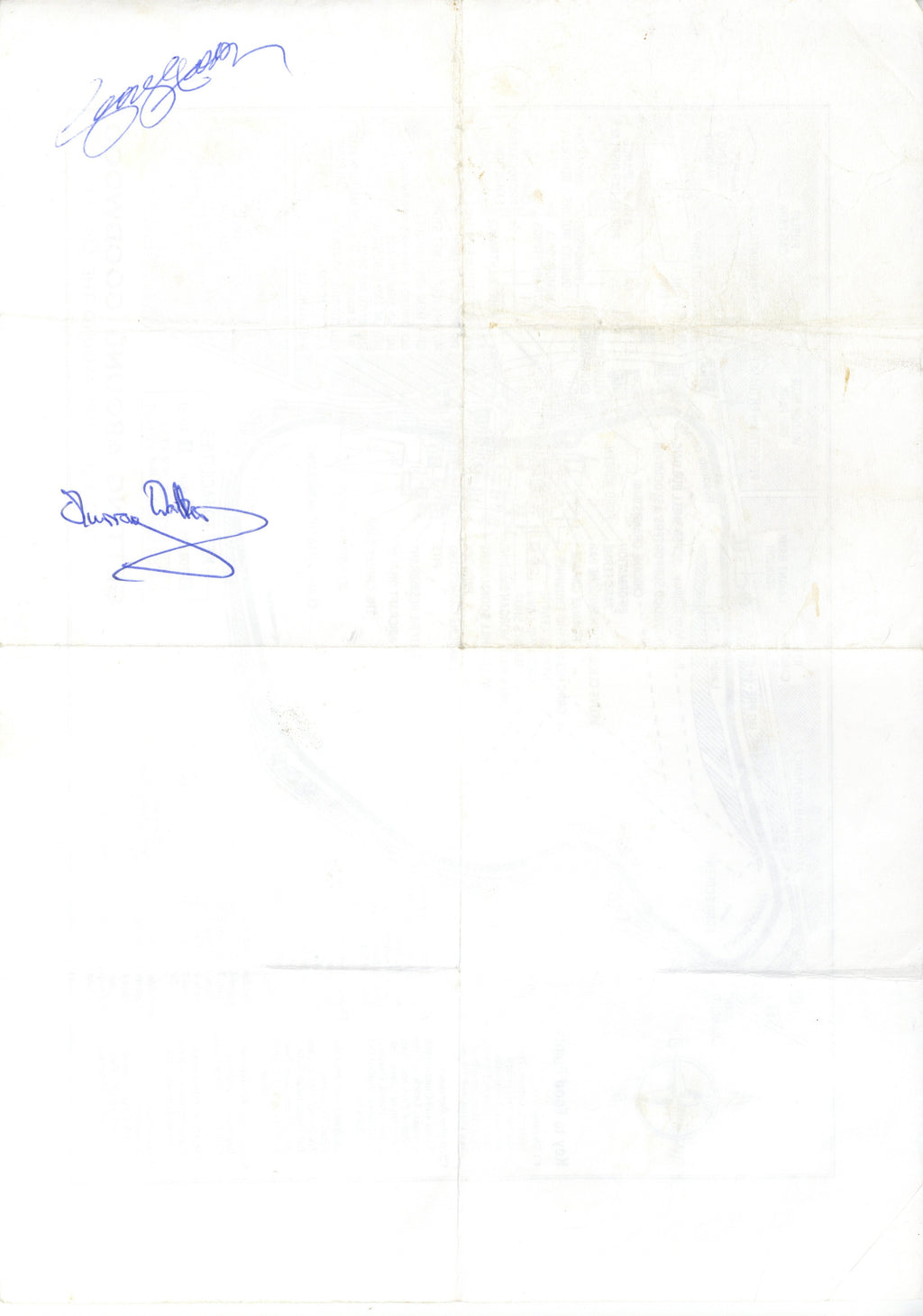 George Harrison signed Goodwood Circuit Map