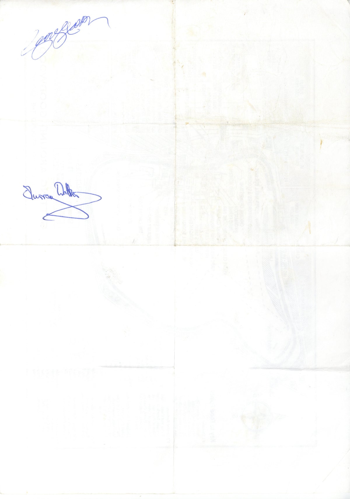 George Harrison signed Goodwood Circuit Map