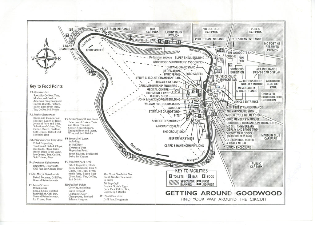 George Harrison signed Goodwood Circuit Map