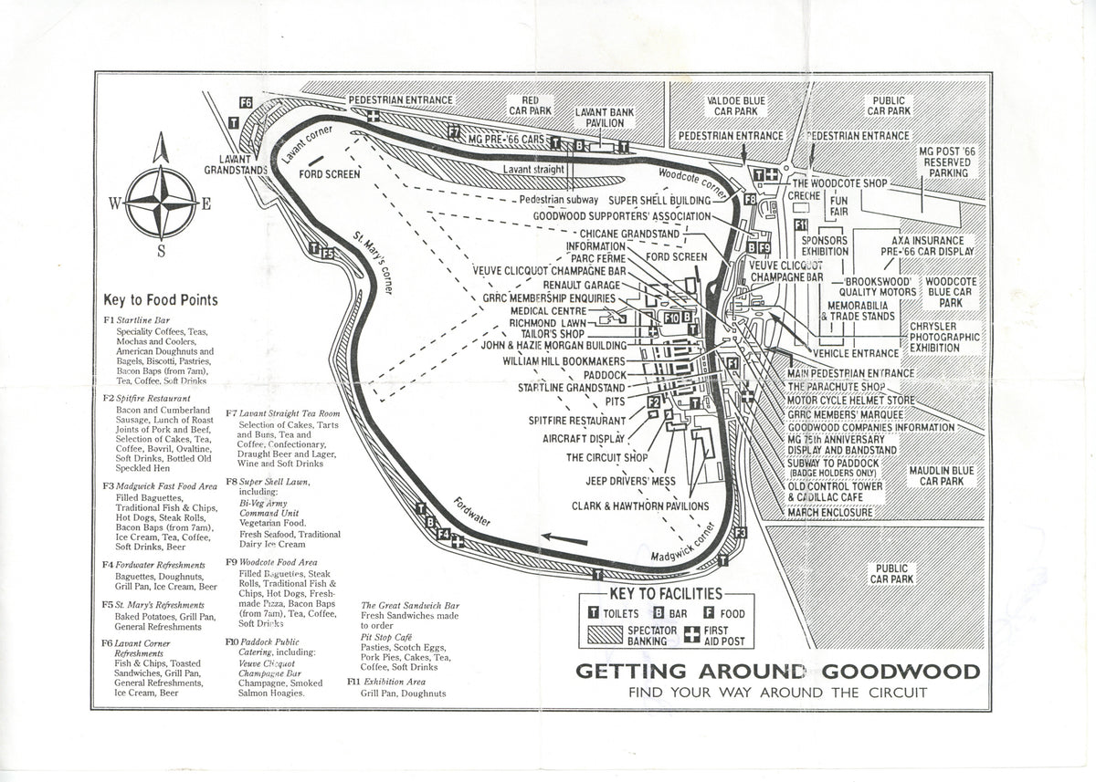 George Harrison signed Goodwood Circuit Map