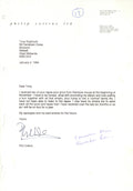 Phil Collins Signed letterheaded paper