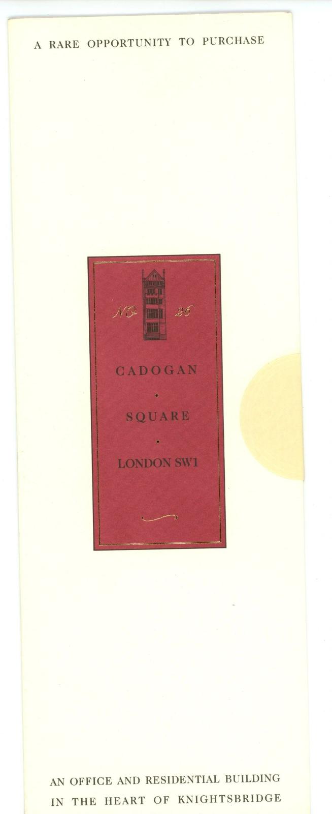 George Harrison Cadogan Square SW1 Sale brochure