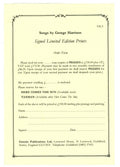 Genesis Publications Songs By George Harrison Piggies lithograph order form