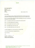 Apple Corps 1994 headed letter regarding Beatles Anthology