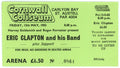 Eric Clapton and his band Cornwall Coliseum, Carlyon Bay ticket stub 1983