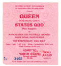 Queen and status Quo 16th July 1986 used ticket