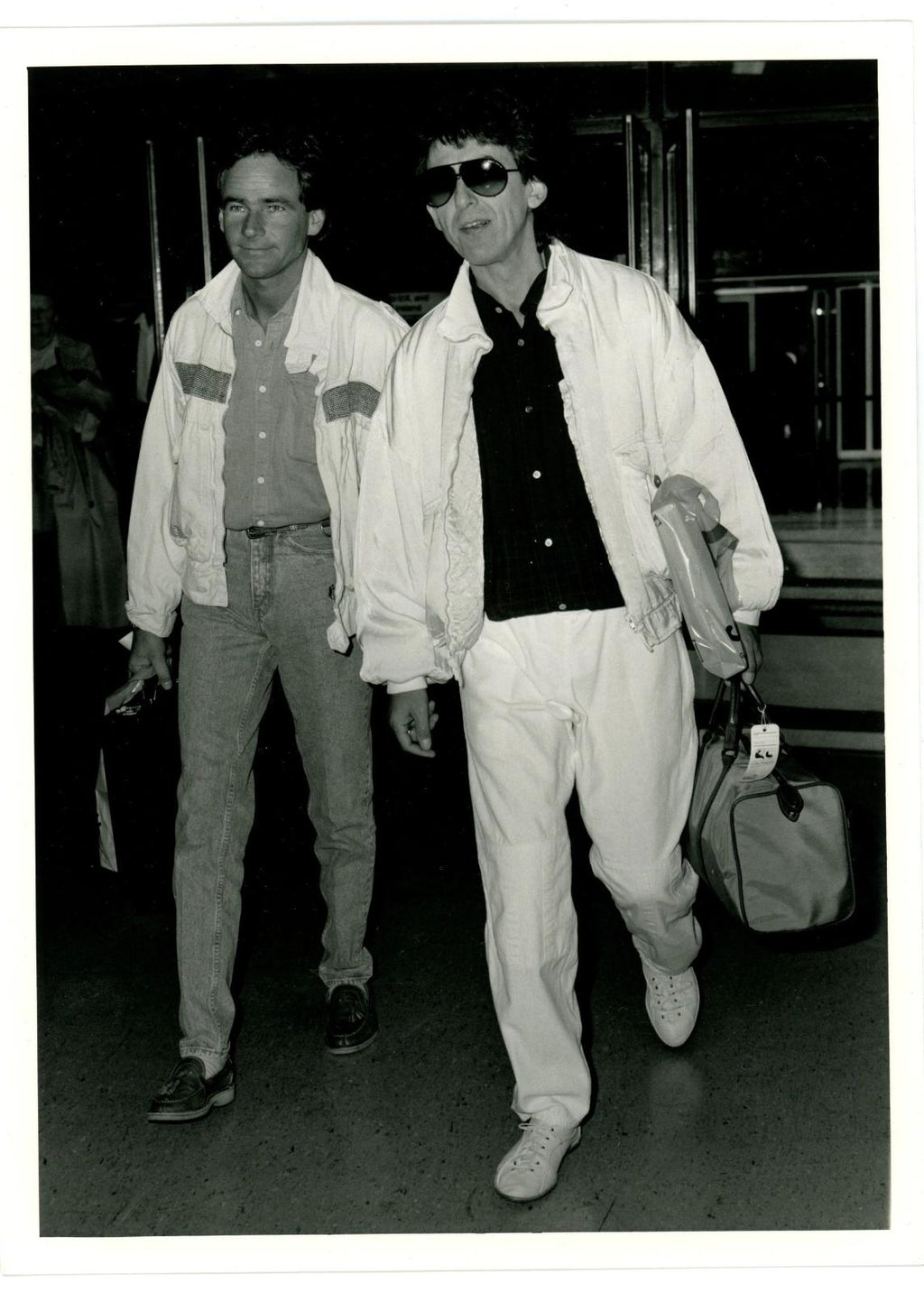 George Harrison and Barry Sheene press Photograph
