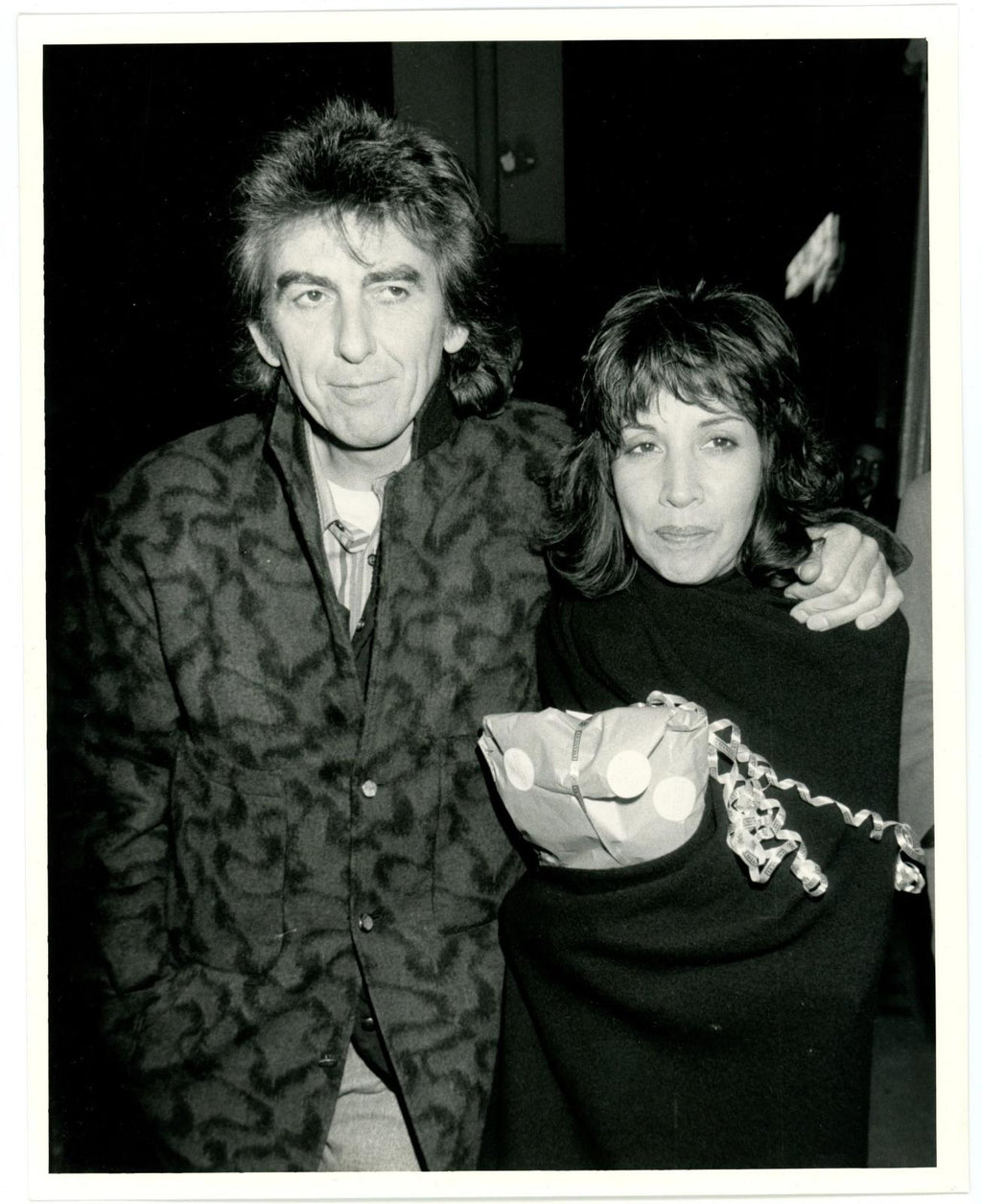 2 original press photograph of George and Olivia Harrison