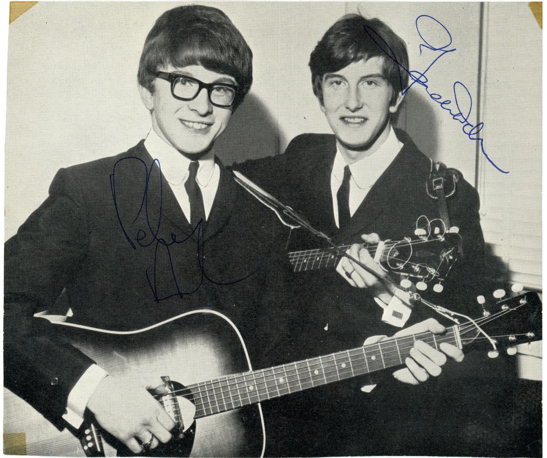 Peter And Gordan signed magazine cut