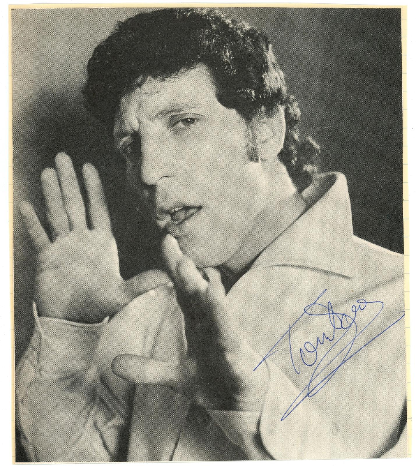 Tom Jones Signed cut programme page