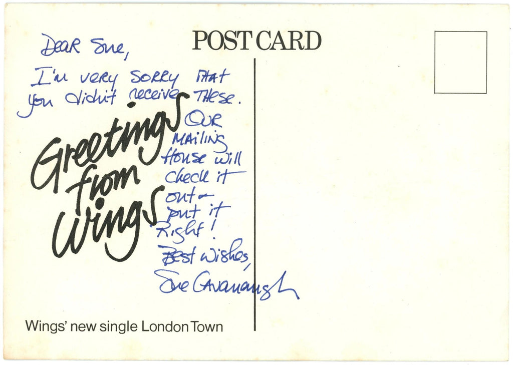 A London Town promotional postcard sent from Mpl