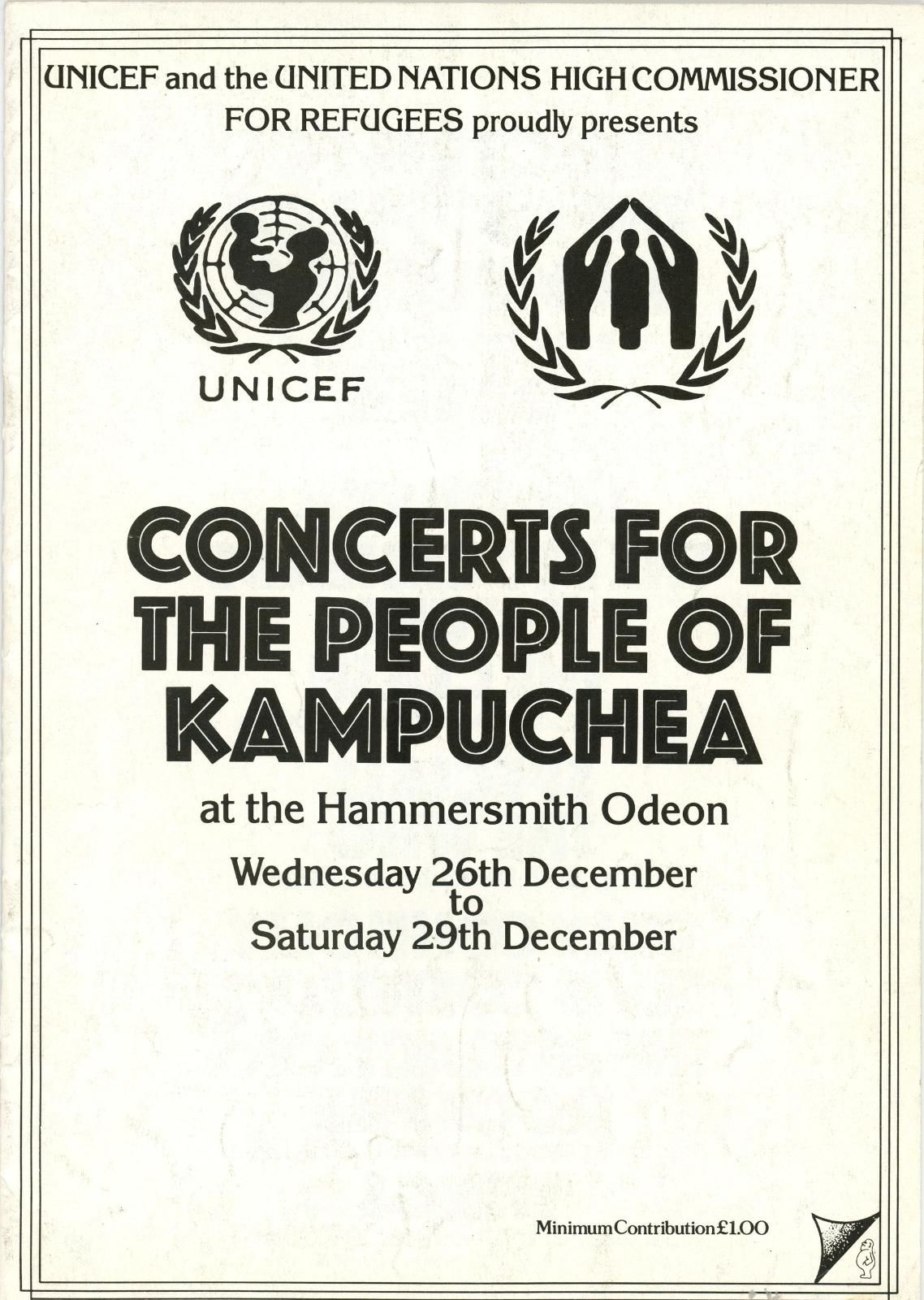 Concert for the people of Kampuchea Programme 1979