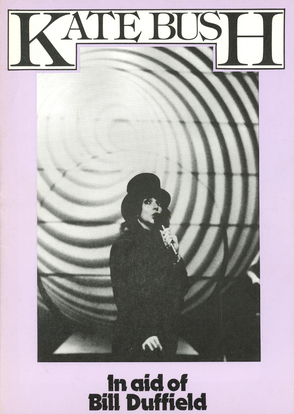 Kate Bush In aid of Bill Duffield concert programme and photograph
